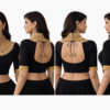 Black High-Neck Aari Embroidered Designer Blouse