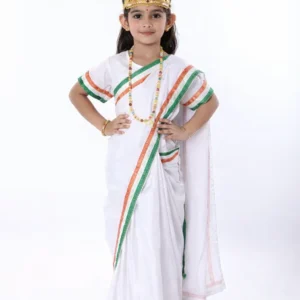 Indian fancy dress for girls Bharat Mata saree costume with custom stitching