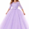Princess fancy dress for girls with custom stitching and bridal tailoring design