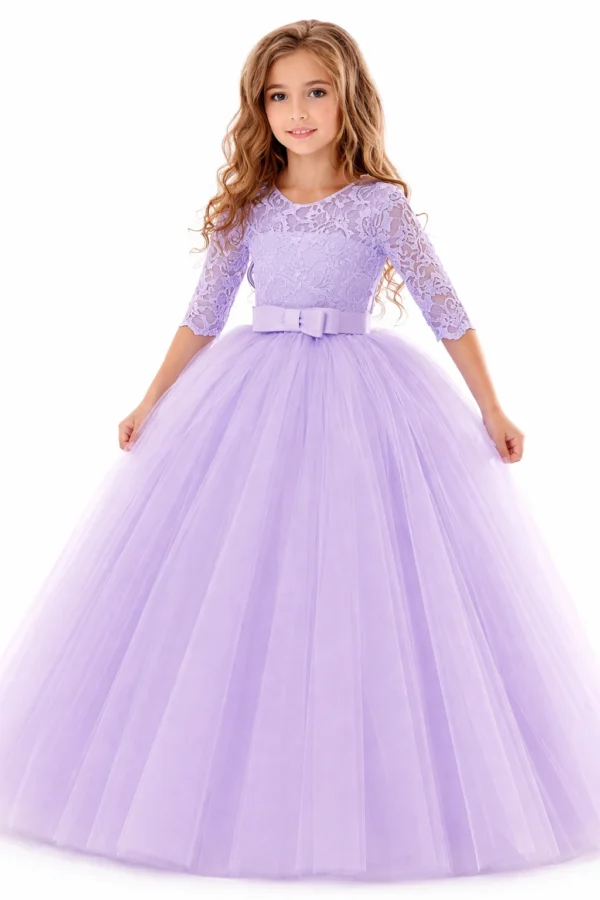 Princess fancy dress for girls with custom stitching and bridal tailoring design