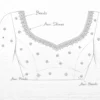 Aari blouse front design tracing paper with simple embroidery layout and bead marking