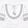 Aari blouse back tracing design