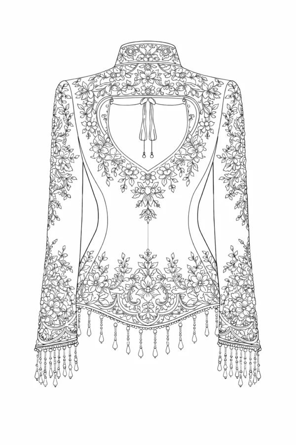 Aari Blouse Back Neck Tracing Design