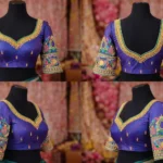 Bridal Aari blouse 360 view silk blouse with heavy embroidery