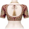Back side bridal blouse with maggam work and tassels