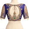 Back side bridal blouse with maggam work and tassels