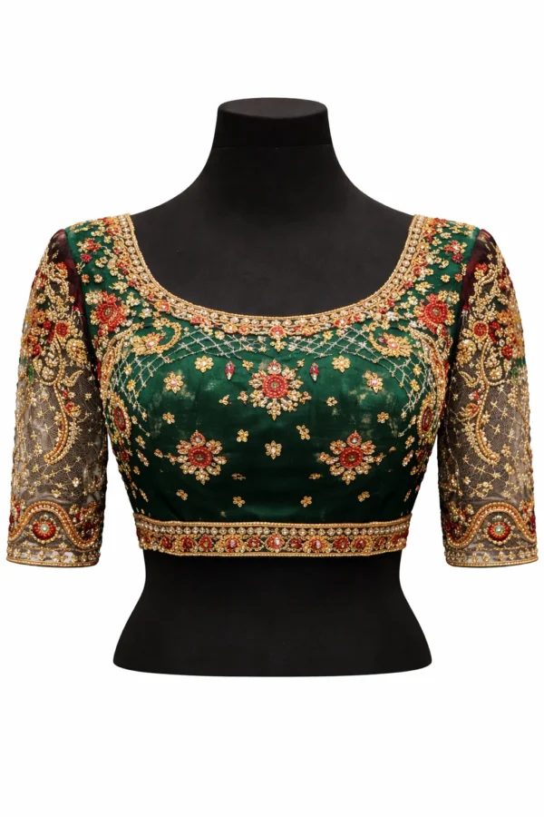 Aari Design Near Me Bridal Blouse India front view