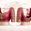 360 view of bridal Aari blouse with full maggam work detailing