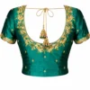 Designer bridal Aari blouse back design with tassels and heavy embroidery