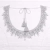 Bridal blouse back neck tracing design with tassel pattern