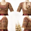 Full heavy bridal blouse design with zari work