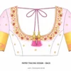 Aari blouse front paper tracing design for embroidery
