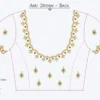 Back paper tracing bridal blouse Aari design
