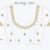 Front paper tracing Aari blouse design pattern