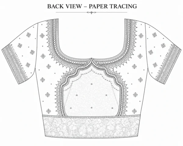 Printable Aari design paper tracing for bridal blouse embroidery