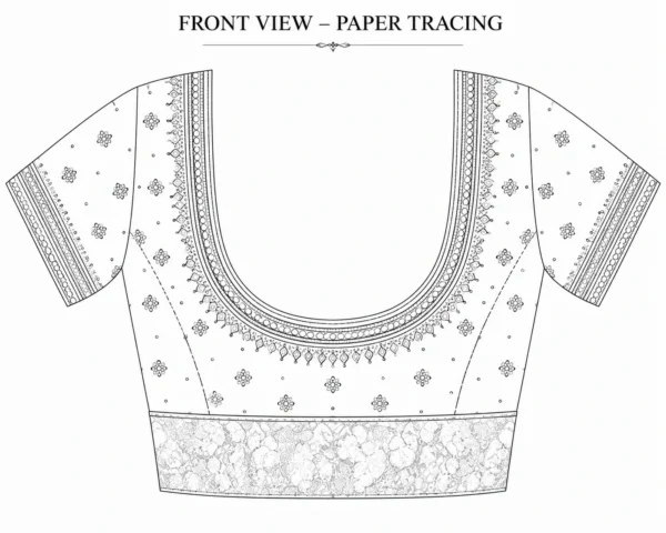 Printable Aari design paper tracing for bridal blouse embroidery
