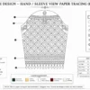 Sleeve tracing design for mirror work Aari embroidery blouse