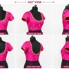 360 view of bridal pink Aari blouse design