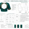 Bridal Aari blouse paper tracing with embroidery details
