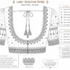 Back neck paper tracing design for deep U bridal Aari blouse embroidery