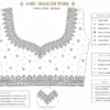 Front paper tracing design for bridal Aari blouse heavy Maggam work pattern