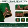 Heavy sleeve Maggam work bridal blouse hand embroidery detail