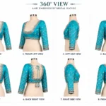 360 degree bridal Aari blouse design collection with front back and sleeve views