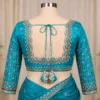 Designer bridal Aari blouse back neck design with handcrafted Maggam work
