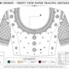 Front paper tracing design for bridal Aari embroidery blouse