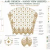 Aari embroidery sleeve tracing design with fish scale bridal pattern