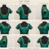 360 view bridal Aari blouse green silk