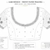 Front paper tracing Aari blouse design