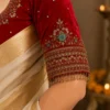 Heavy Bridal Sleeve Design with Aari Embroidery and Maggam Work