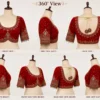 360 Degree Red Velvet Bridal Aari Blouse Design Collection