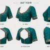 360 degree bridal Aari blouse design with premium embroidery