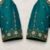 Luxury sleeve Aari embroidery with bridal floral detailing