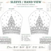 Sleeve embroidery tracing design for bridal Aari blouse