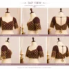 360 degree Bridal Aari Blouse showcasing front back and sleeve embroidery details