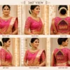 360 degree bridal Aari blouse design showcasing front back and sleeve embroidery details
