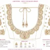 Back tracing pattern for deep neck bridal Aari blouse design