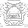 Temple arch bridal blouse back paper tracing design for Maggam work artisans