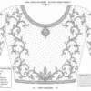 Front blouse paper tracing design for Aari embroidery workers