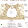 Back paper tracing design for luxury Bridal Aari Embroidery blouse