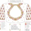 Back neck tracing pattern for bridal Aari blouse embroidery