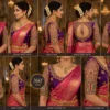 360 Degree Bridal Emerald Green Aari Blouse Design with Traditional South Indian Maggam Work
