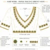 Front Paper Tracing Pattern for Double Neckline Netted Bridal Aari Work Blouse