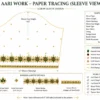 Sleeve Paper Tracing Design for Bridal Aari Embroidery and Maggam Work Blouse