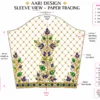 Sleeve tracing pattern for bridal Aari embroidery and Maggam work blouse design