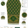 Sleeve Paper Tracing Design for Bridal Aari Embroidery with JR Monogram and Bead Hanging