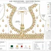Back Paper Tracing Design for Emerald Green Bridal Aari Blouse